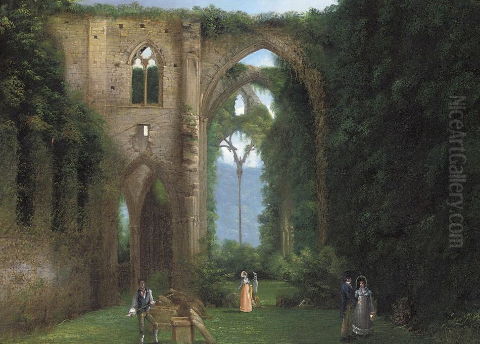 Newstead Abbey Oil Painting by unknown