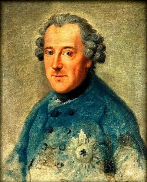 Portrait of Frederick II of Prussia Oil Painting by Johann Georg Ziesenis