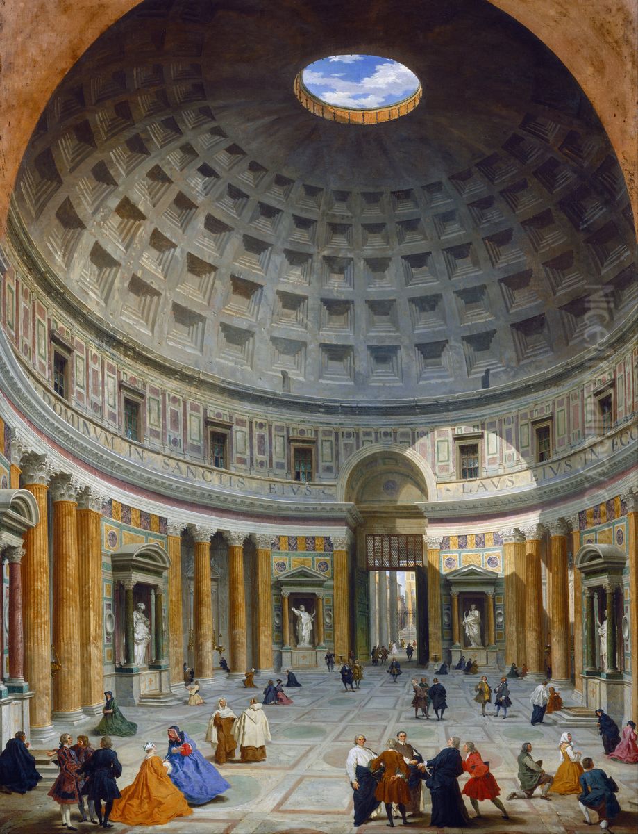 Interior of the Pantheon, Rome Oil Painting by Giovanni Paolo Panini