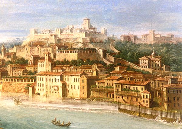 Castel San Pietro di Verona Oil Painting by Antonio Joli