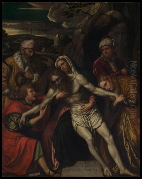 The Entombment Oil Painting by Moretto Da Brescia