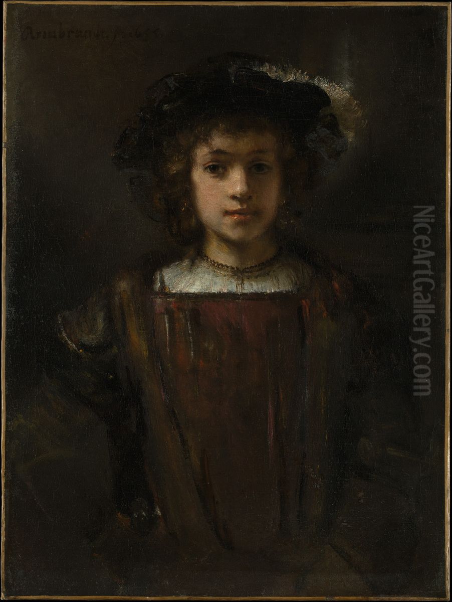 Rembrandt's Son Titus (1641-1668) Oil Painting by Rembrandt