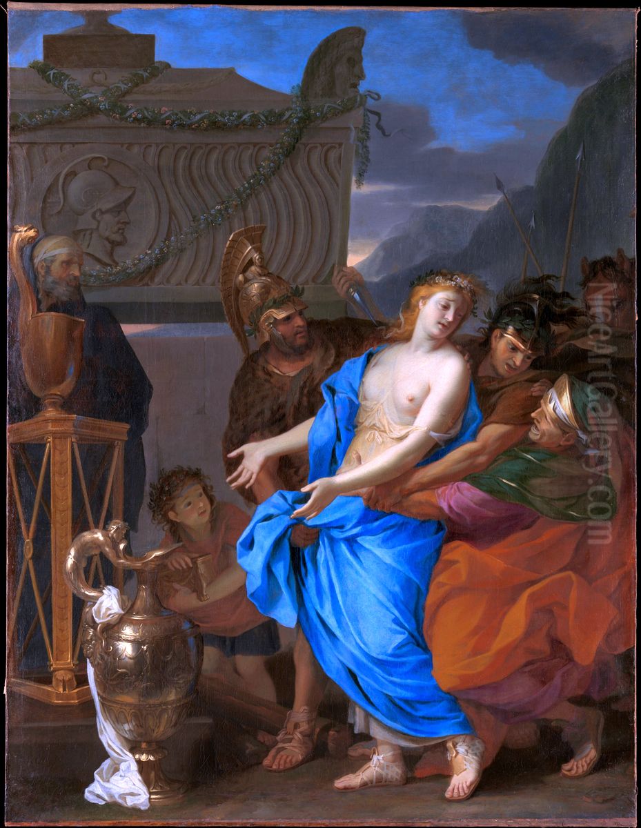 The Sacrifice of Polyxena Oil Painting by Charles Le Brun