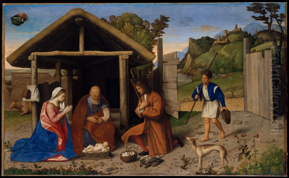 The Adoration of the Shepherds Oil Painting by Vincenzo di Biagio Catena