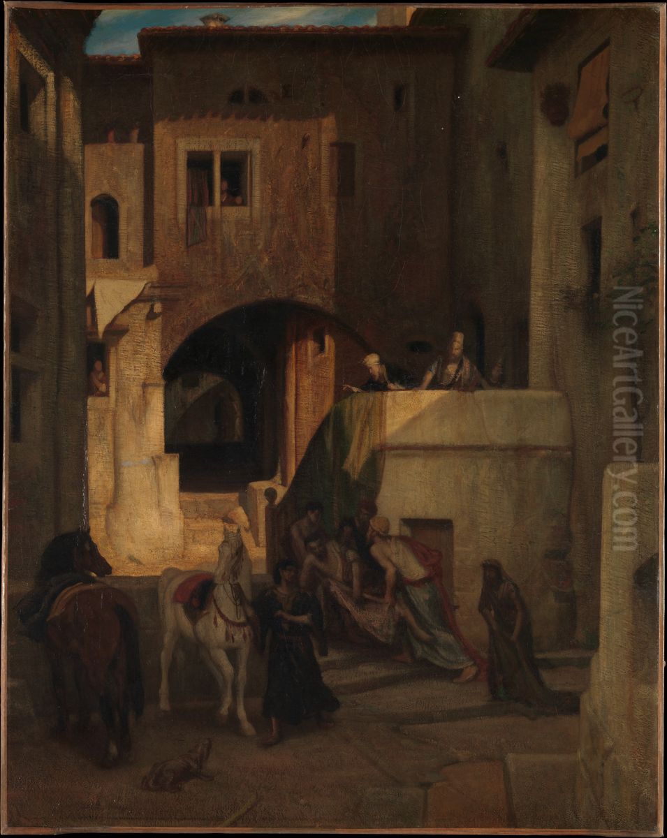 The Good Samaritan Oil Painting by Alexandre-Gabriel Decamps