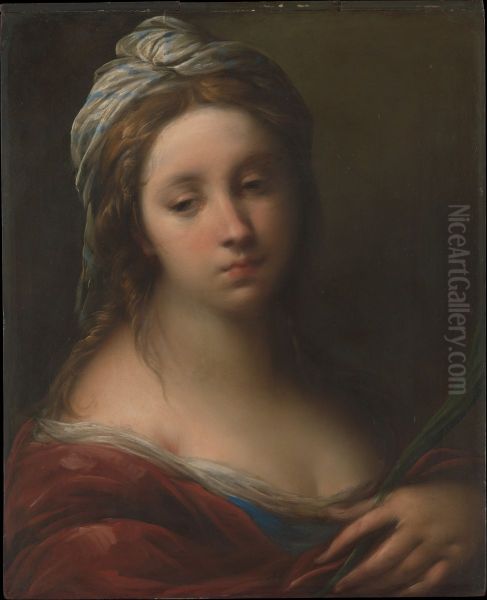 A Female Martyr Saint Oil Painting by Carlo Francesco Nuvolone