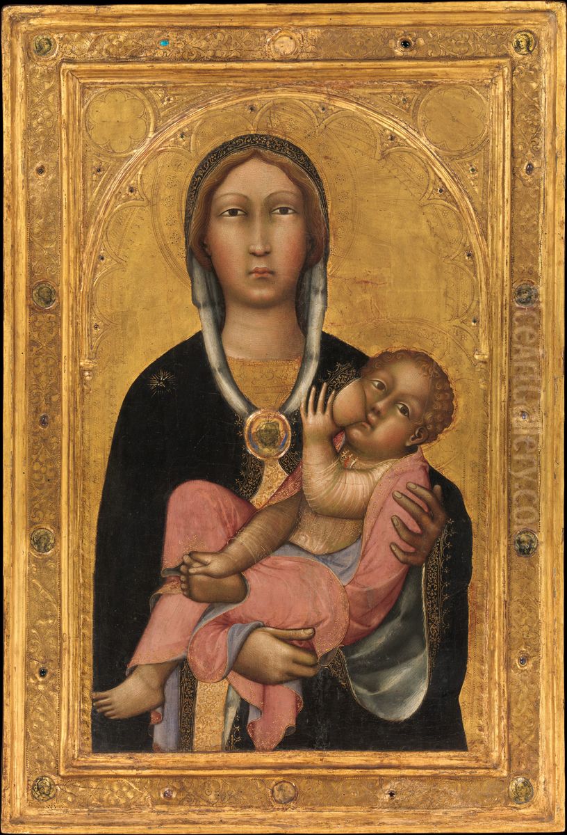 Madonna and Child Oil Painting by Paolo Di Giovanni Fei
