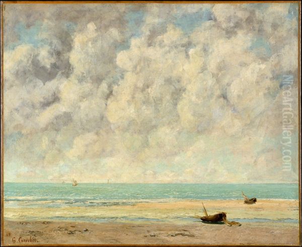 The Calm Sea Oil Painting by Gustave Courbet