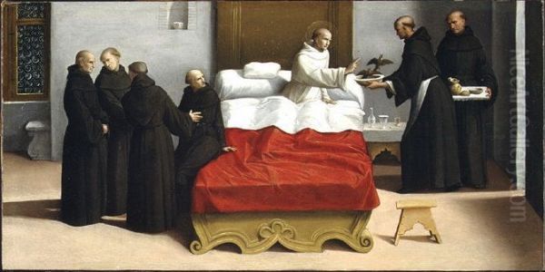 Saint Nicholas of Tolentino Reviving the Birds Oil Painting by Benvenuto Tisi