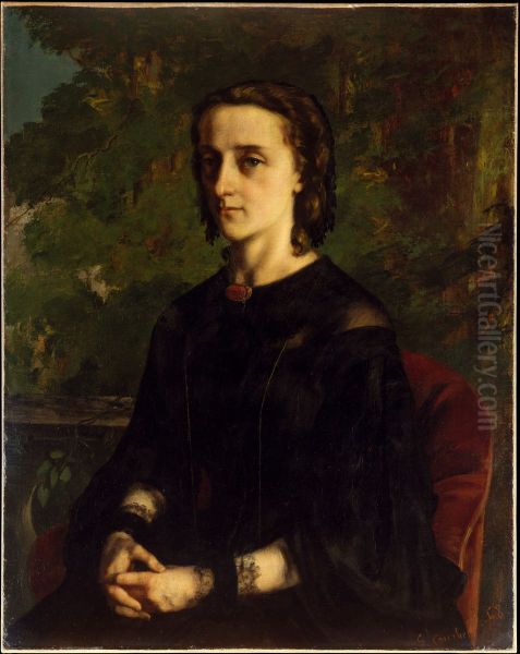 Madame de Brayer Oil Painting by Gustave Courbet