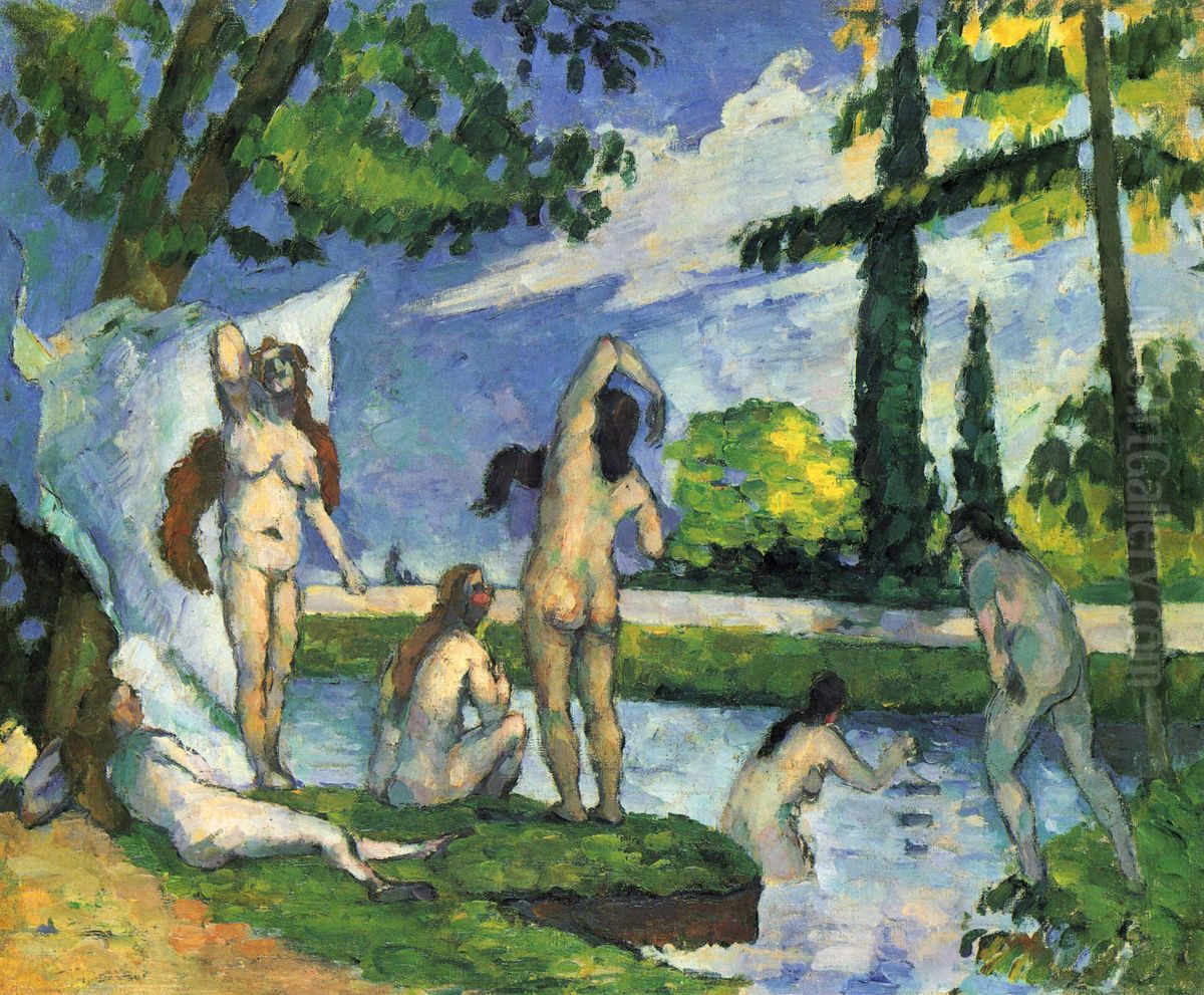 Baigneuses Oil Painting by Paul Cezanne