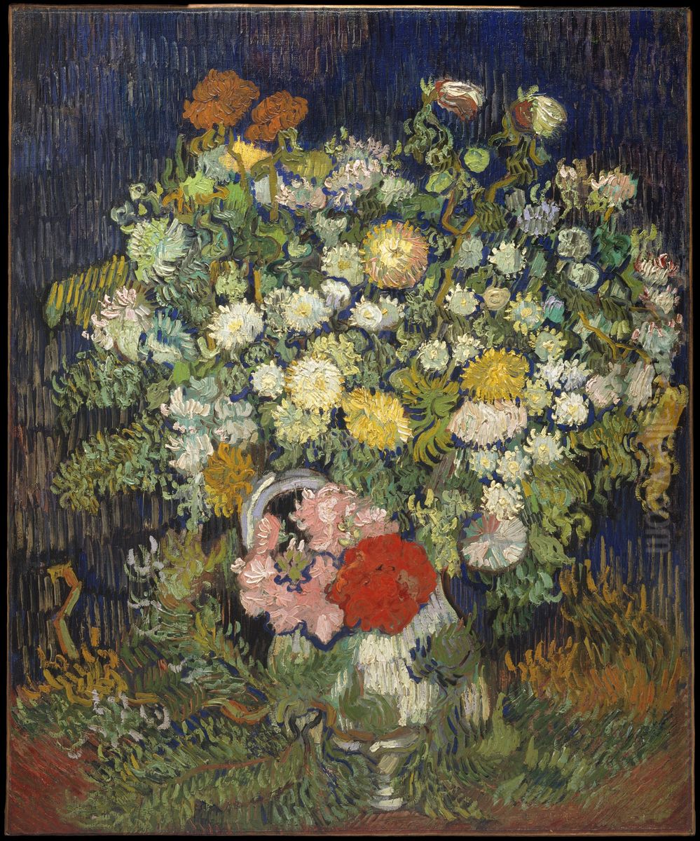 Bouquet of Flowers in a Vase Oil Painting by Vincent Van Gogh