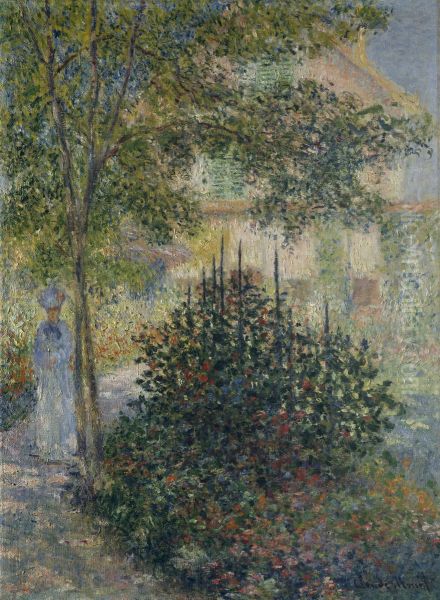 Camille Monet in the Garden at Argenteuil Oil Painting by Claude Oscar Monet