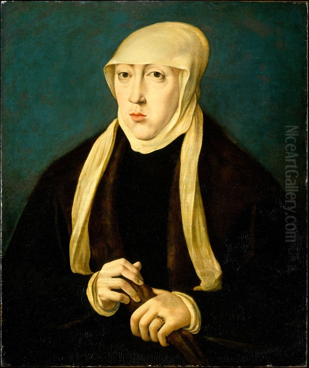 Mary (1505-1558), Queen of Hungary Oil Painting by Jan Cornelisz Vermeyen