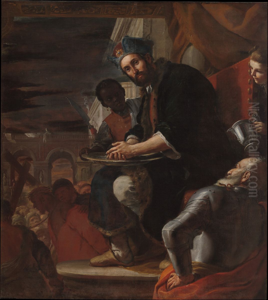 Pilate Washing His Hands Oil Painting by Mattia Preti