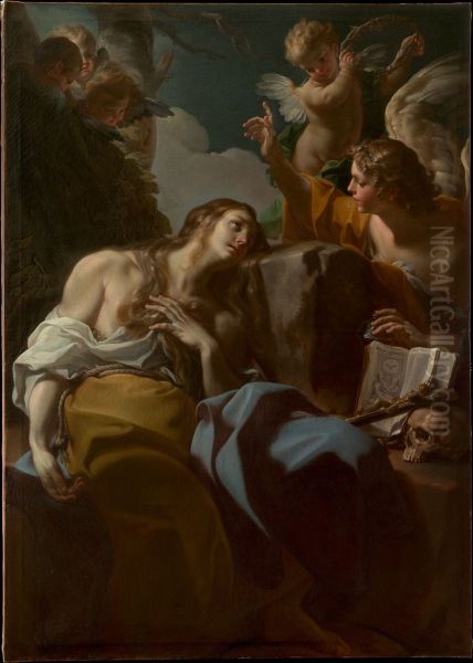 The Penitent Magdalen Oil Painting by Corrado Giaquinto