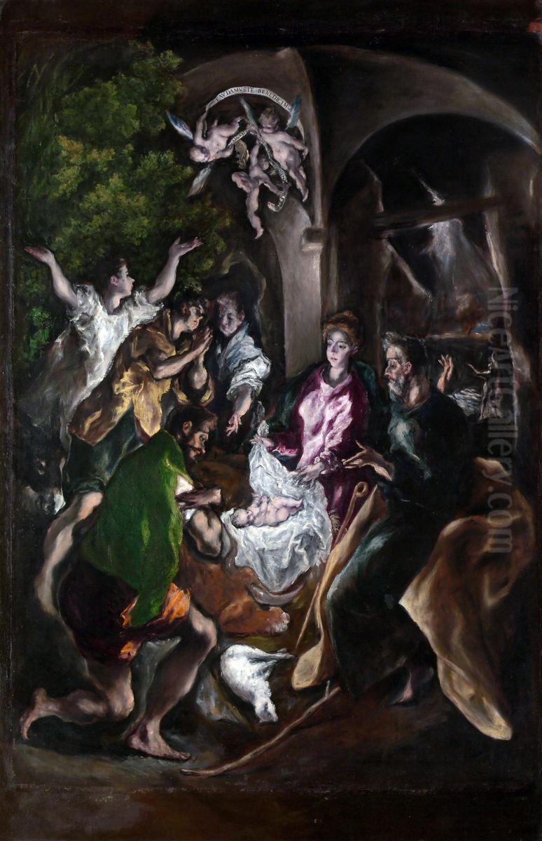 The Adoration of the Shepherds Oil Painting by El Greco The Adoration of the Shepherds Oil Painting by El Greco