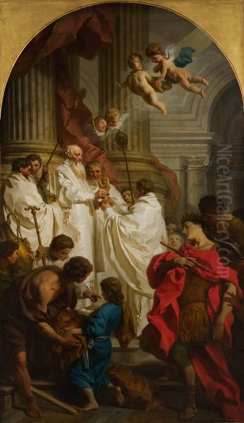 The Mass of Saint Basil Oil Painting by Pierre Subleyras