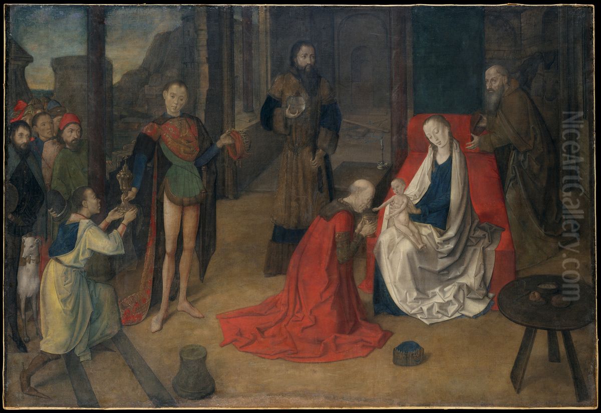 The Adoration of the Magi Oil Painting by Justus van Gent