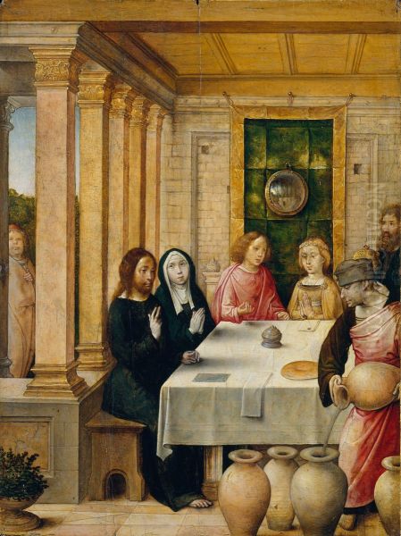 The Marriage Feast at Cana Oil Painting by Juan De Flandes