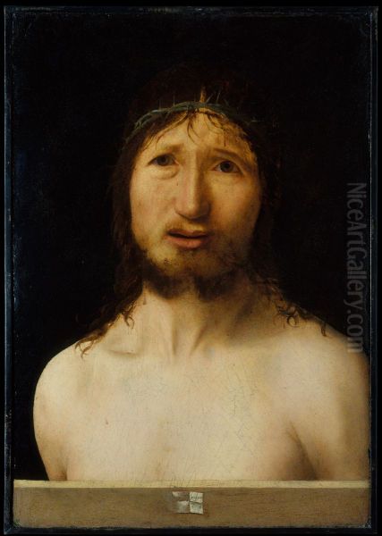 Christ Crowned with Thorns Oil Painting by Antonello da Messina
