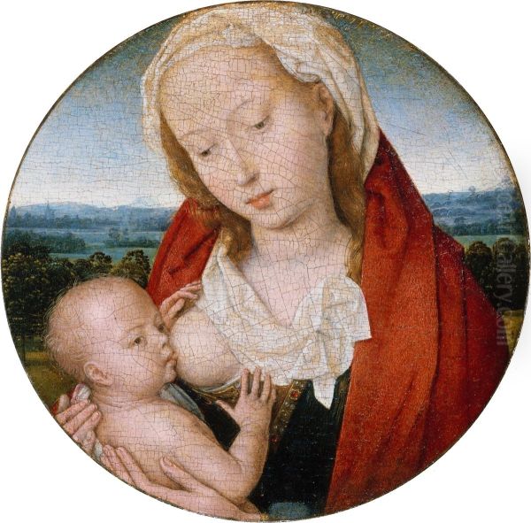 De heilige Maagd en het Kind Oil Painting by (manner of) Memling, Hans