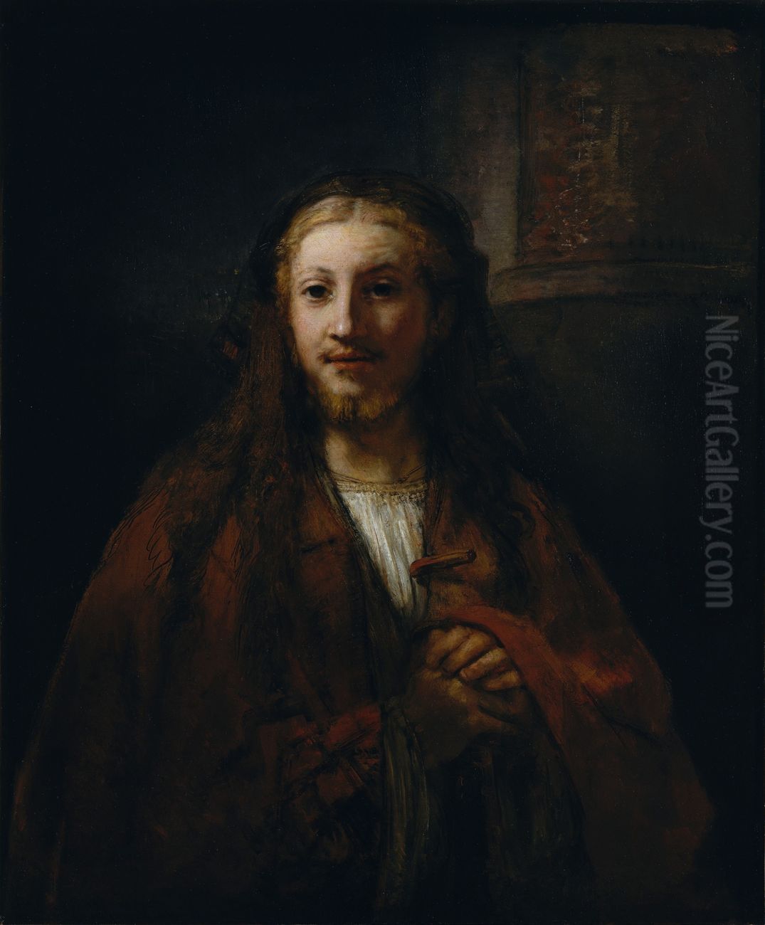 Christ with a Staff Oil Painting by Rembrandt