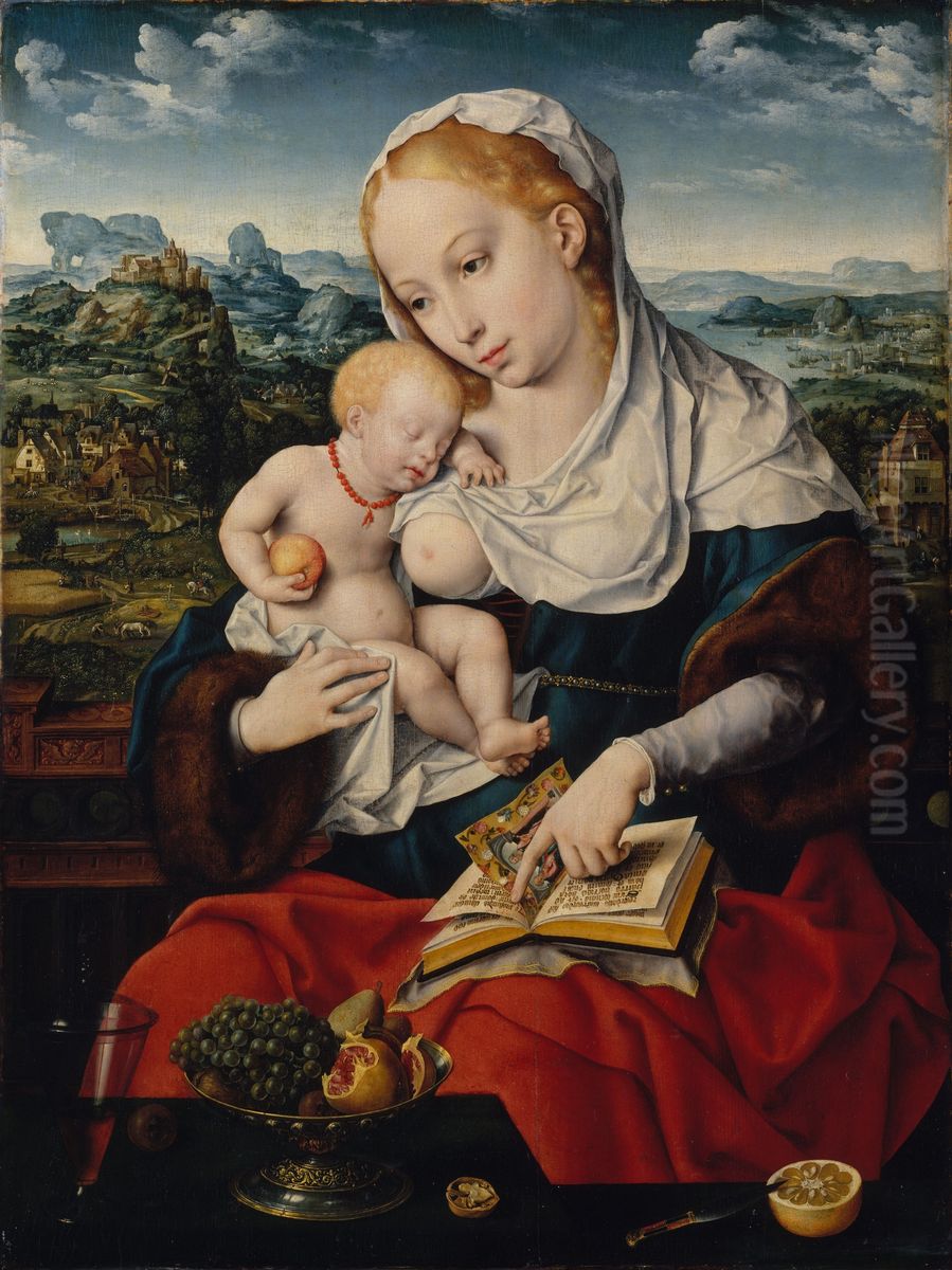 Madonna and Child Oil Painting by Joos van Cleveand workshop