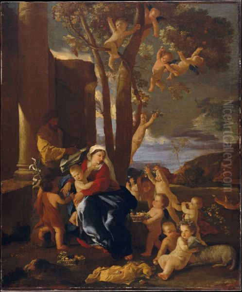 The Rest on the Flight into Egypt Oil Painting by Nicolas Poussin