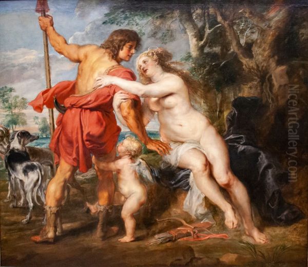 Venus and Adonis Oil Painting by Peter Paul Rubens