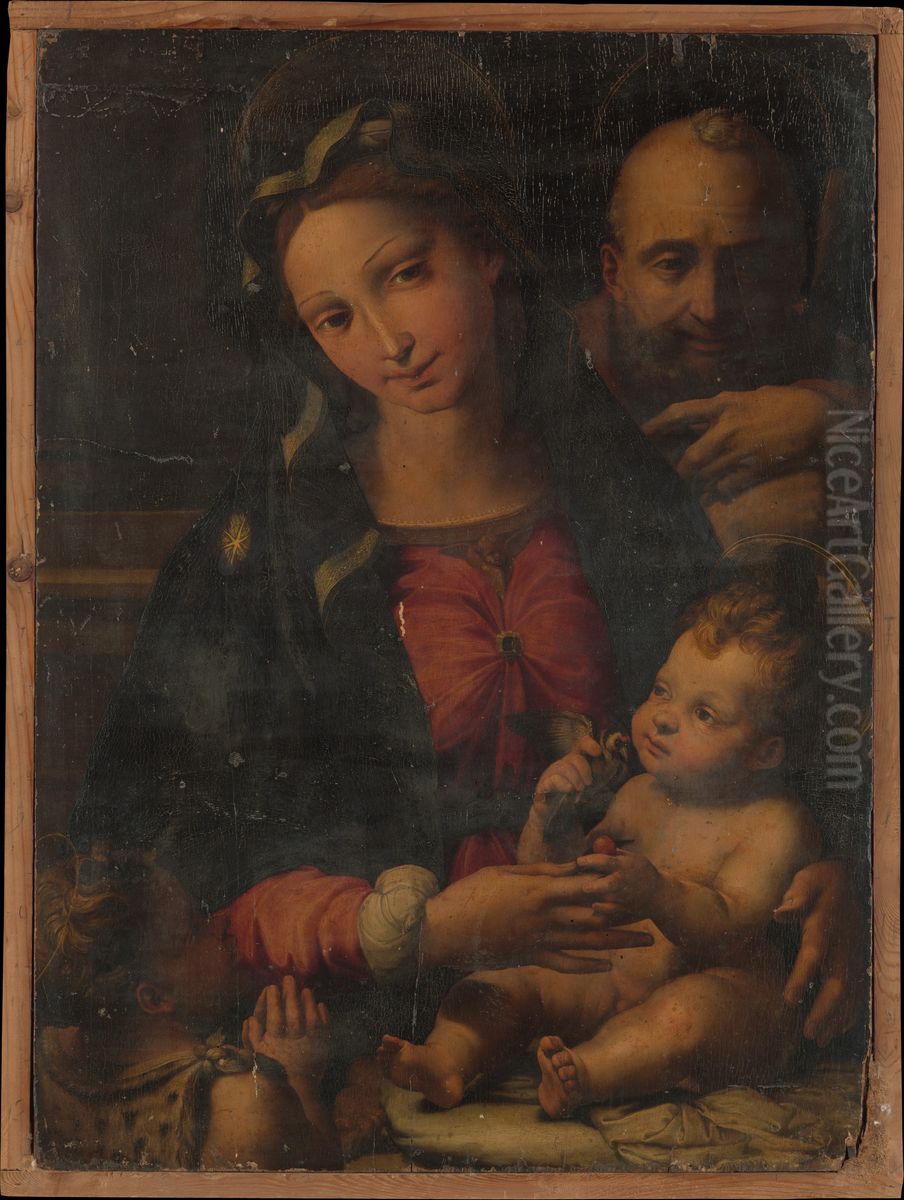 The Holy Family with the Infant Saint John the Baptist Oil Painting by Perino del Vaga