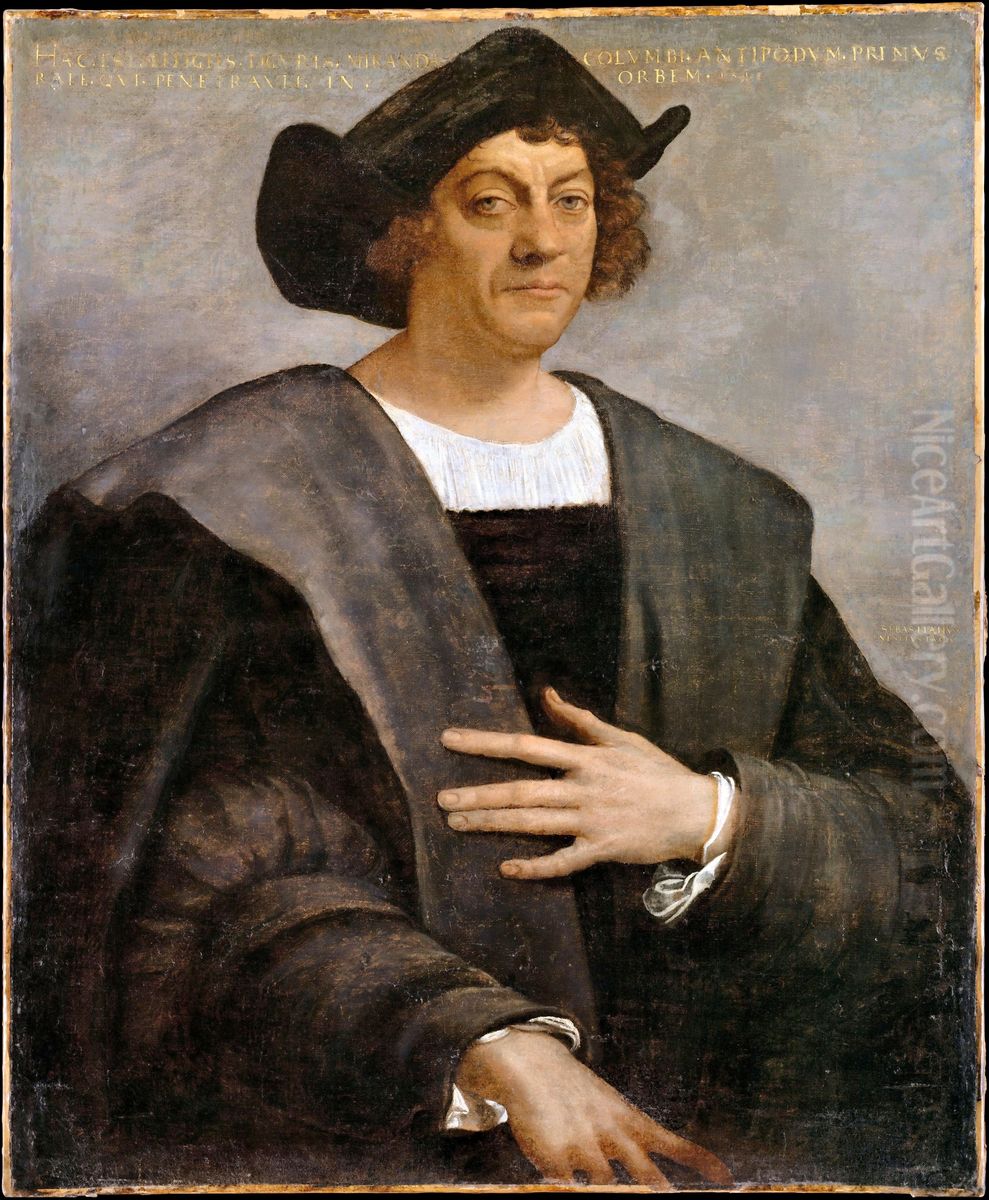 Portrait of a Man, Said to be Christopher Columbus (born about 1446, died 1506) Oil Painting by Sebastiano Del Piombo