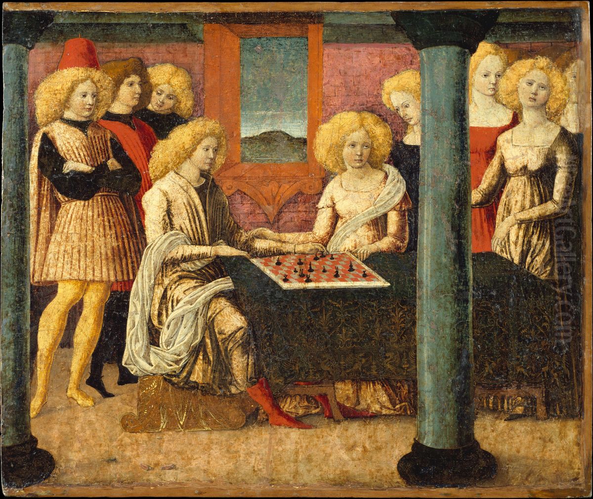 The Chess Players Oil Painting by Liberale Da Verona