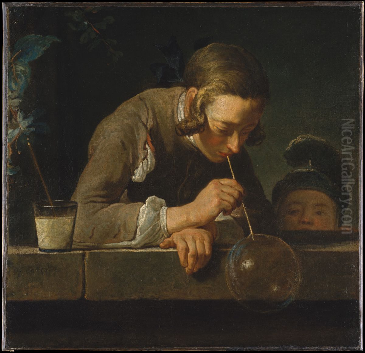 Seifenblaser Oil Painting by Jean-Baptiste-Simeon Chardin