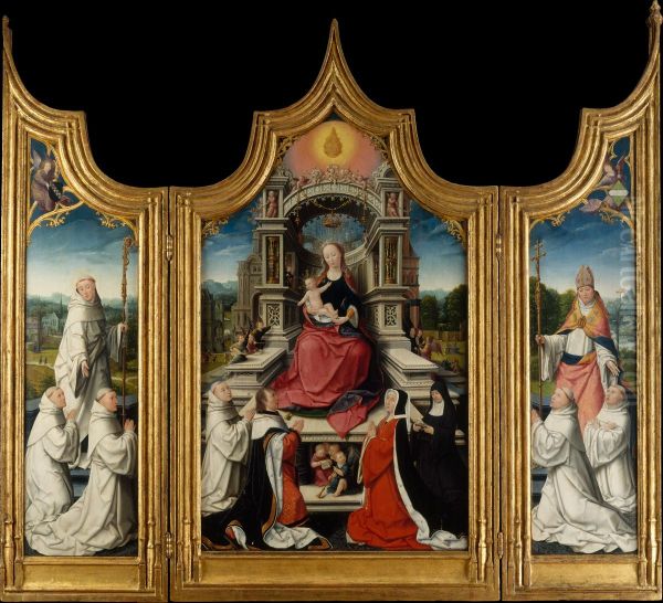 The Le Cellier Altarpiece Oil Painting by Jehan Bellegambe