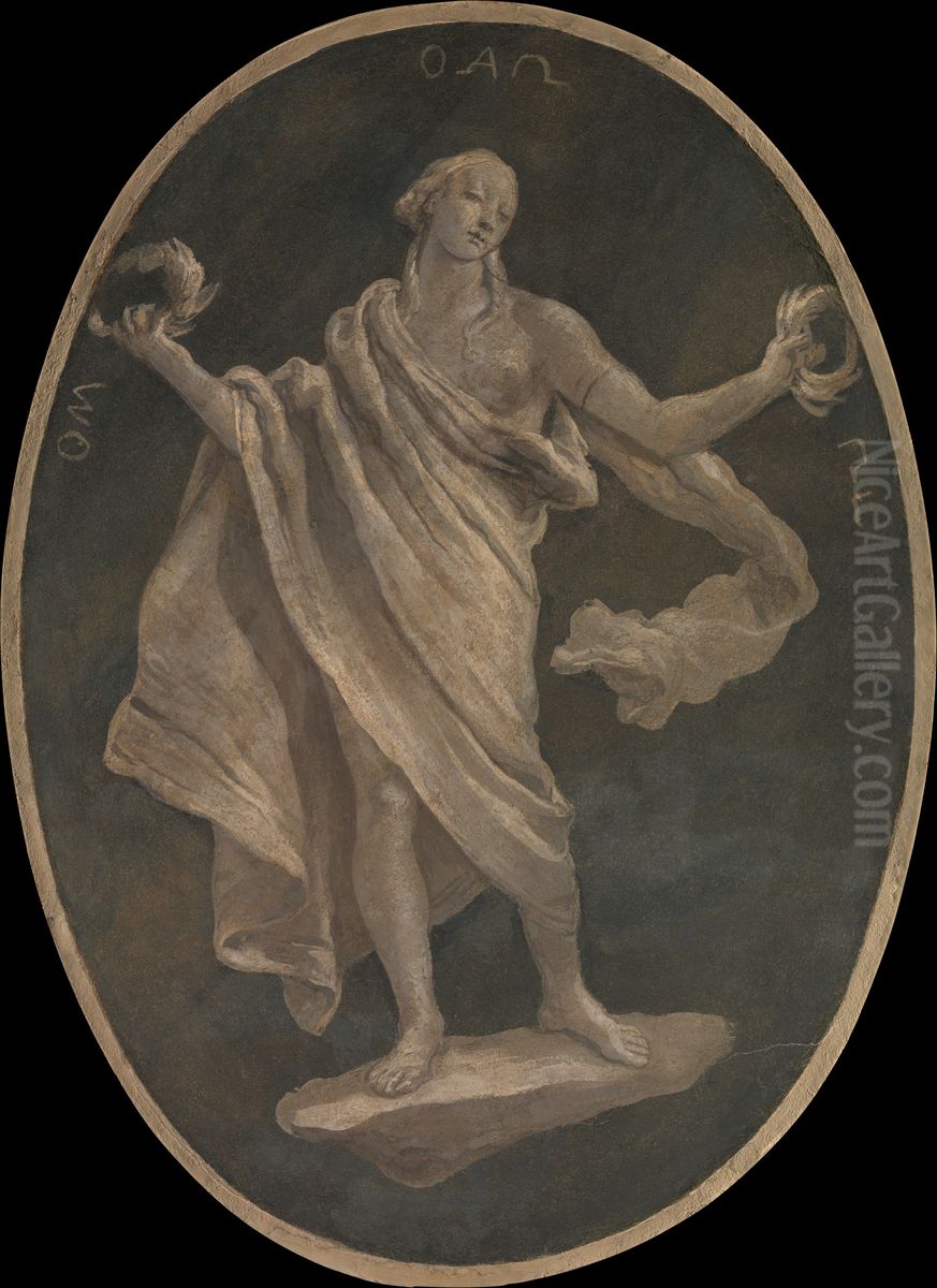 A Virtue, Possibly Patriotism Oil Painting by Giovanni Battista Tiepolo