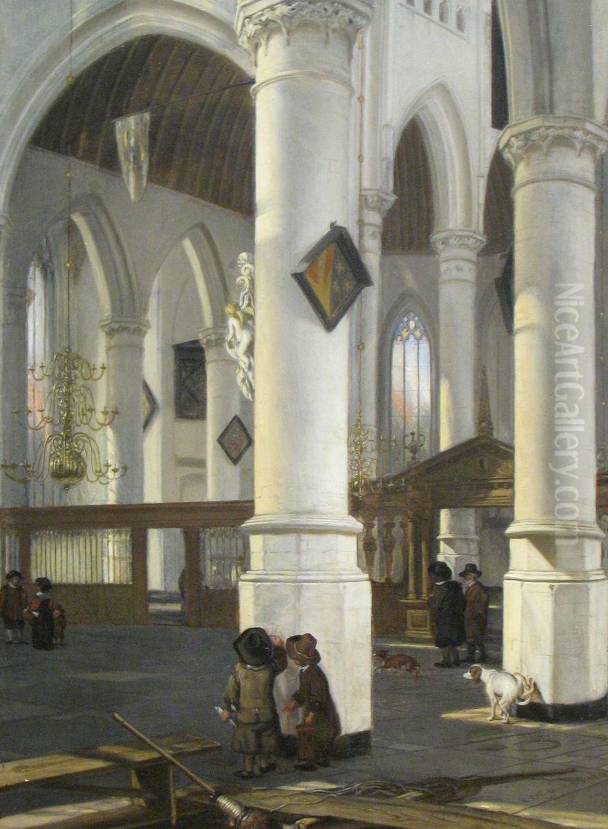 Interior of the Oude Kerk, Delft Oil Painting by Emanuel de Witte
