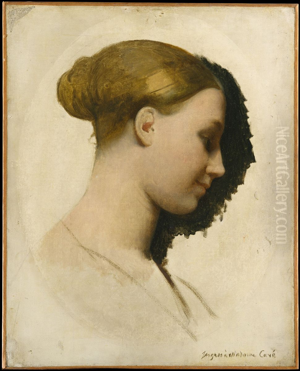 Madame Edmond Cave (Marie-Elisabeth Blavot, born 1810) Oil Painting by Jean Auguste Dominique Ingres Madame Edmond Cave (Marie-Elisabeth Blavot, born 1810) Oil Painting by Jean Auguste Dominique Ingres