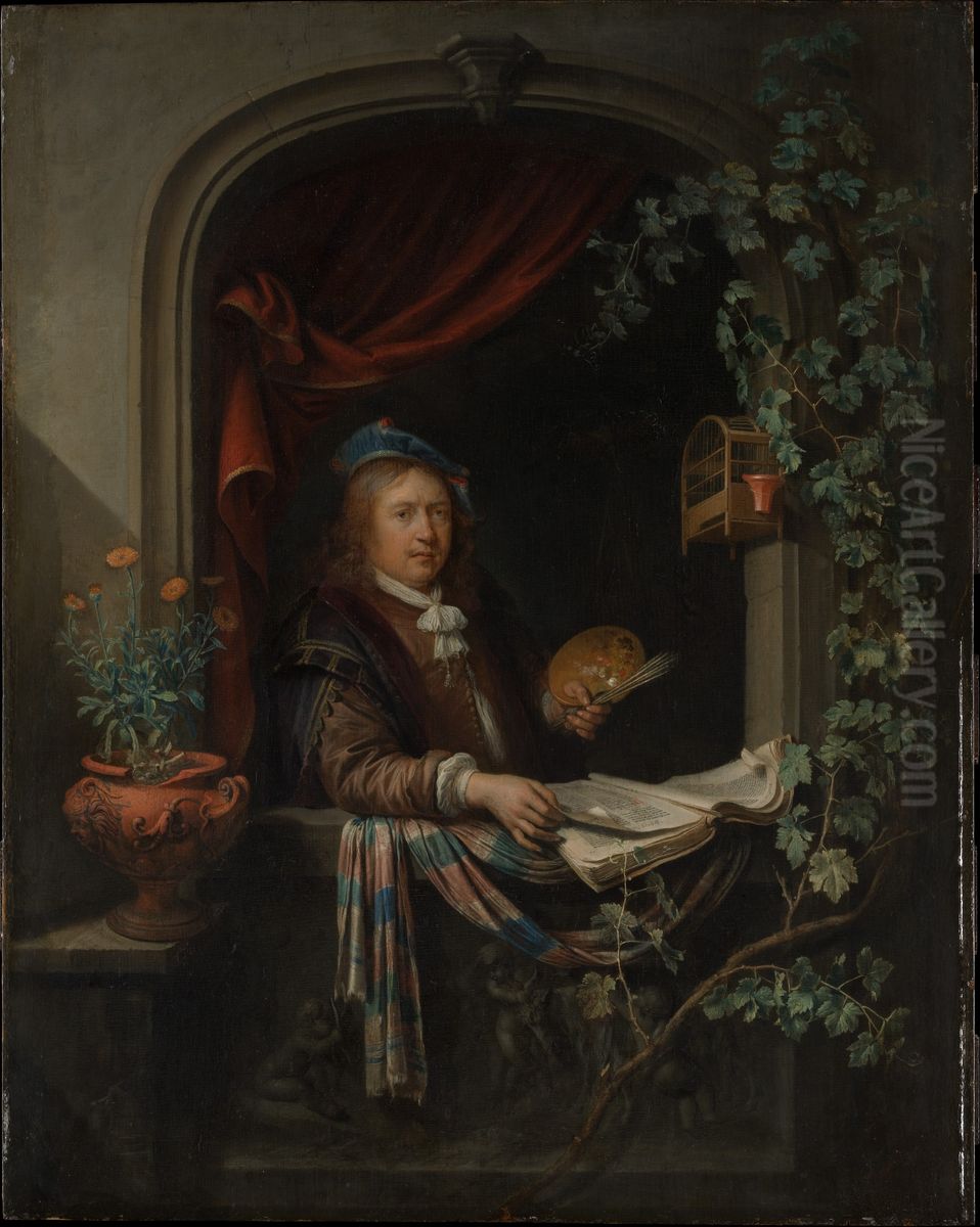 Self-Portrait Oil Painting by Gerrit Dou