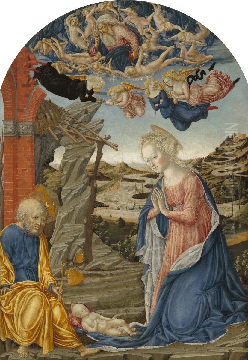 The Nativity Oil Painting by Francesco di Giorgio