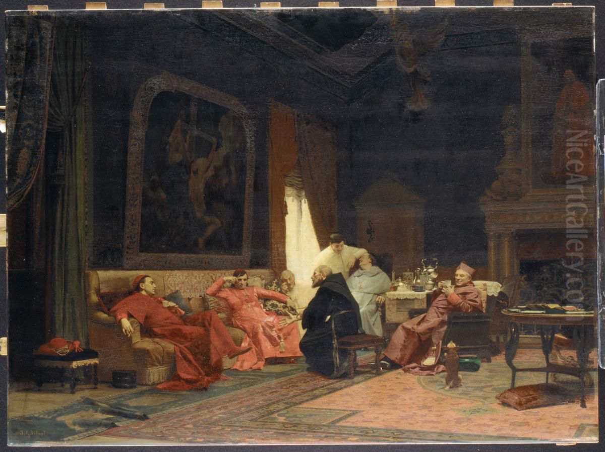 The Missionary's Adventures Oil Painting by Jehan Georges Vibert