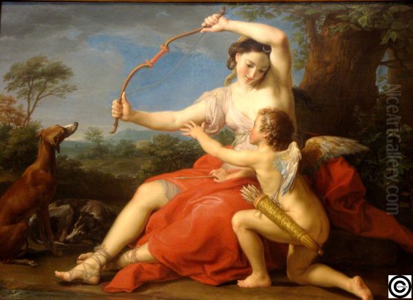 Diane et Cupidon Oil Painting by Pompeo Batoni