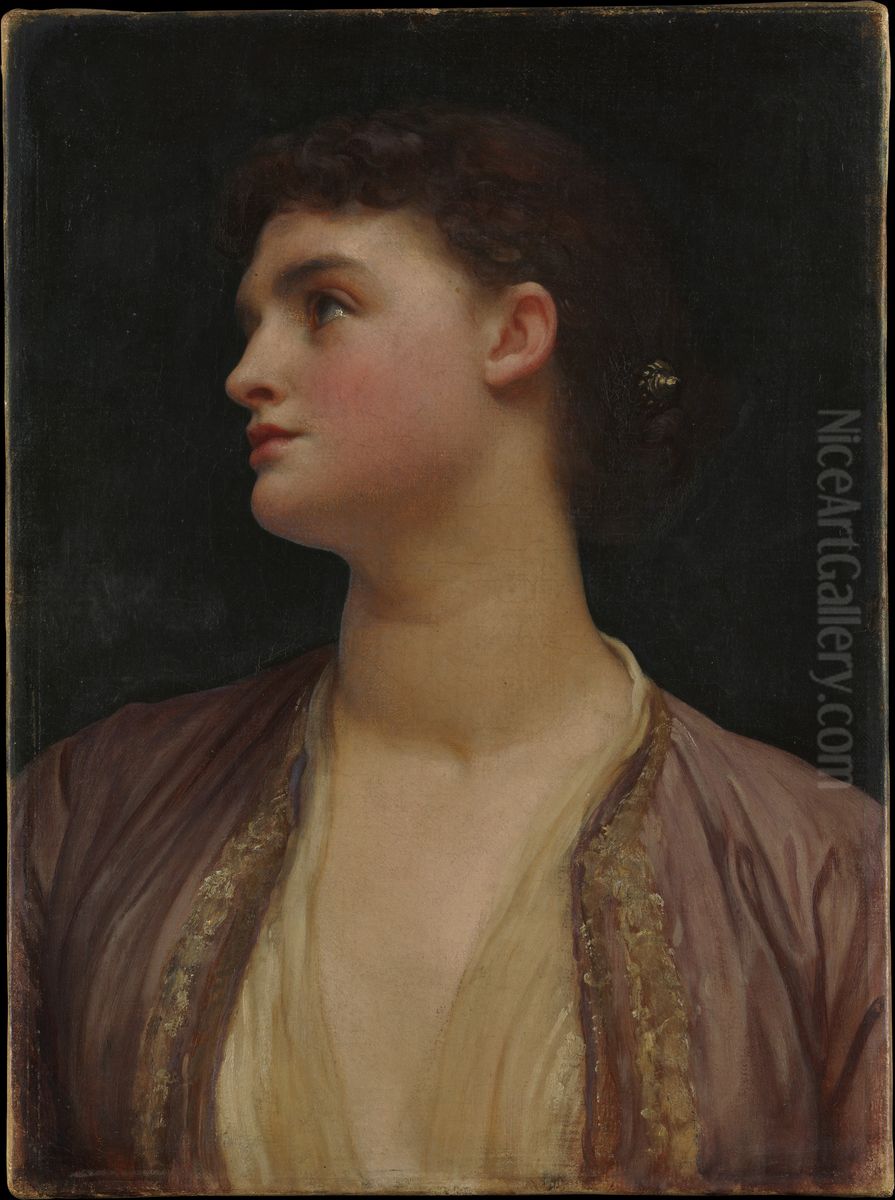 Lucia Oil Painting by Lord Frederick Leighton