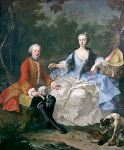 Count Giacomo Durazzo (1717-1794) in the Guise of a Huntsman with His Wife (Ernestine Aloisia Ungnad von Weissenwolff, 1732-1794)