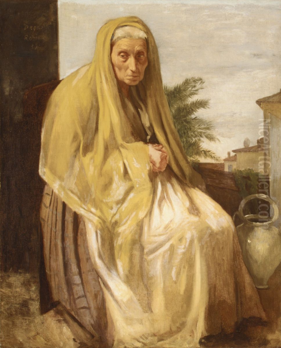 The old Italian woman Oil Painting by Edgar Degas The old Italian woman Oil Painting by Edgar Degas