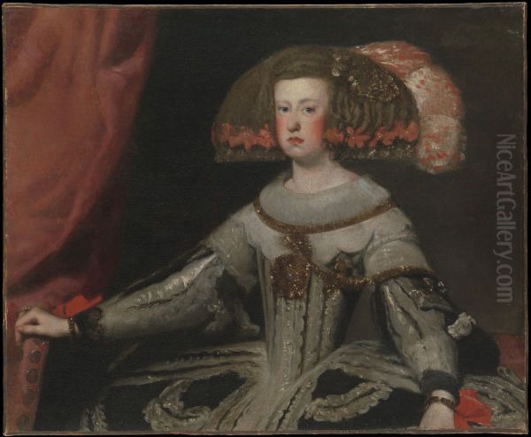 Mariana of Austria (1634-1696), Queen of Spain Oil Painting by Diego Velazquez