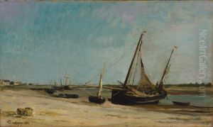 Boats on the Seacoast at Etaples Boats on the Seacoast at Etaples