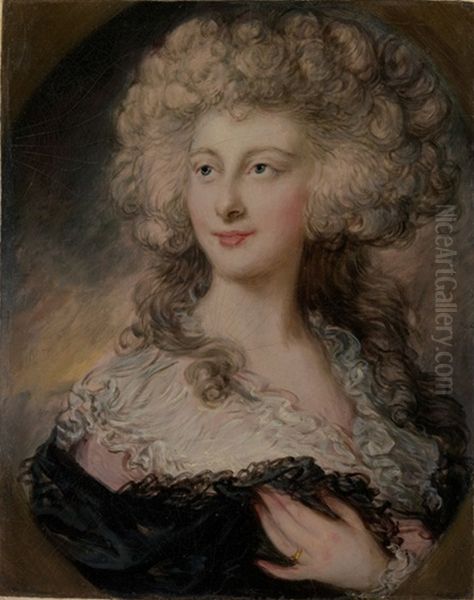 Portrait of Anne Elizabeth Cholmley (1769-1788), wife of2nd Baron Mulgrave Oil Painting by Gainsborough Dupont