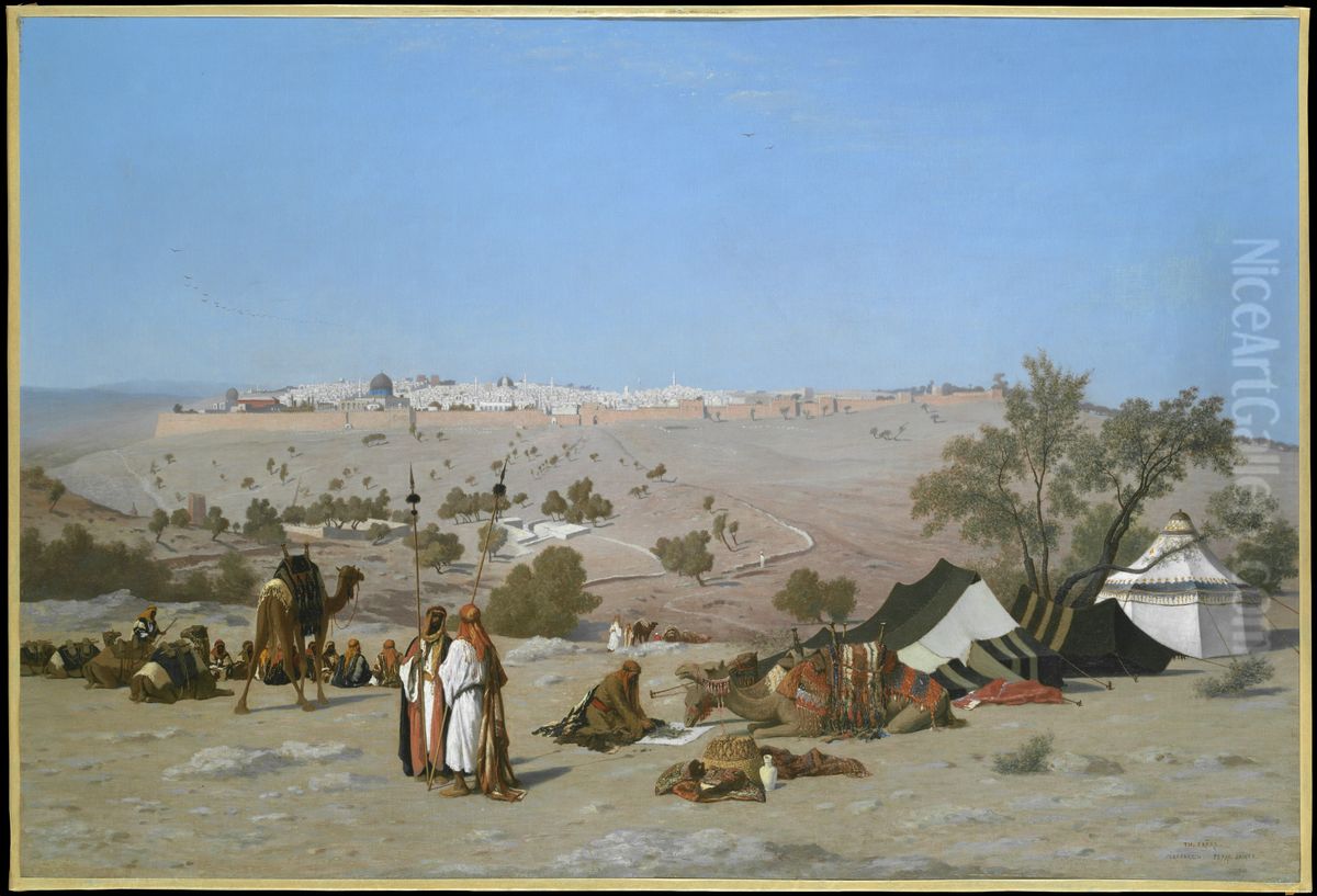 Jerusalem from the Mount of Olives Oil Painting by Theodore Frere