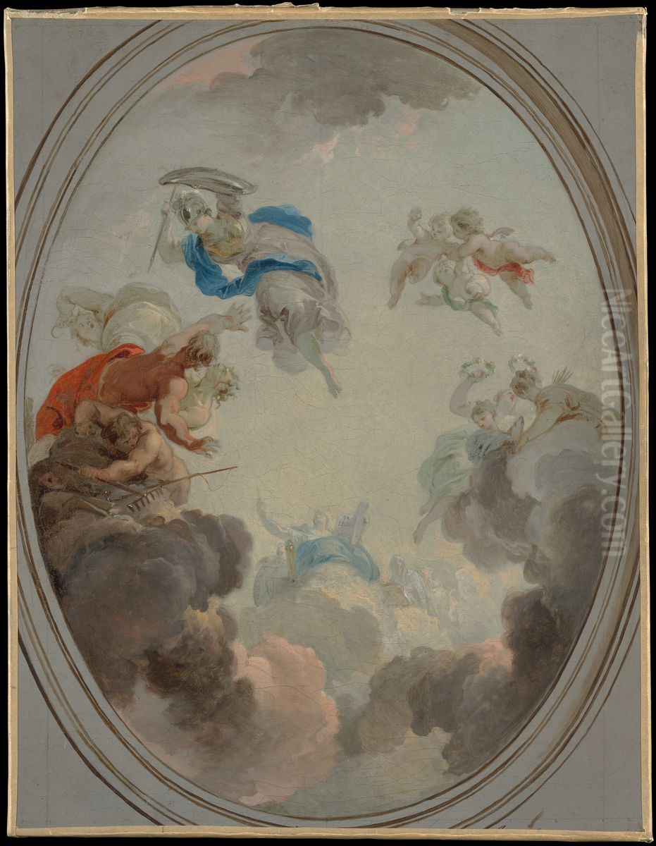 Wisdom Defeating Discord Oil Painting by Jacob de Wit
